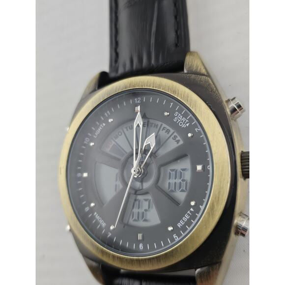New Multifunction MDC Bronze Case Analog Digital Quartz Mint New Battery - Picture 4 of 12